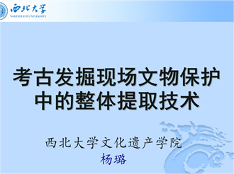 【直播內容回顧】考古發掘文物長期保護 — 西北大學文化遺產學院楊璐老師